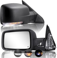 Left Right Side Door Mirror For 13-19 Dodge Ram 1500 Power Fold Heated Temp Left Right Side Door Mirror For 13-19 Dodge Ram 1500 Power Fold Heated Temp