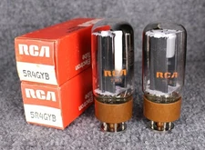 (2) NOS/NIB RCA 5R4GYB Black Plate Rectifier Tubes ~ MATCHED PAIR!