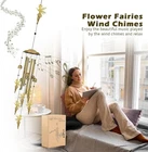 lifemet Metal Mermaid Wind Chimes Garden Memorial Decor – Gold photo 3