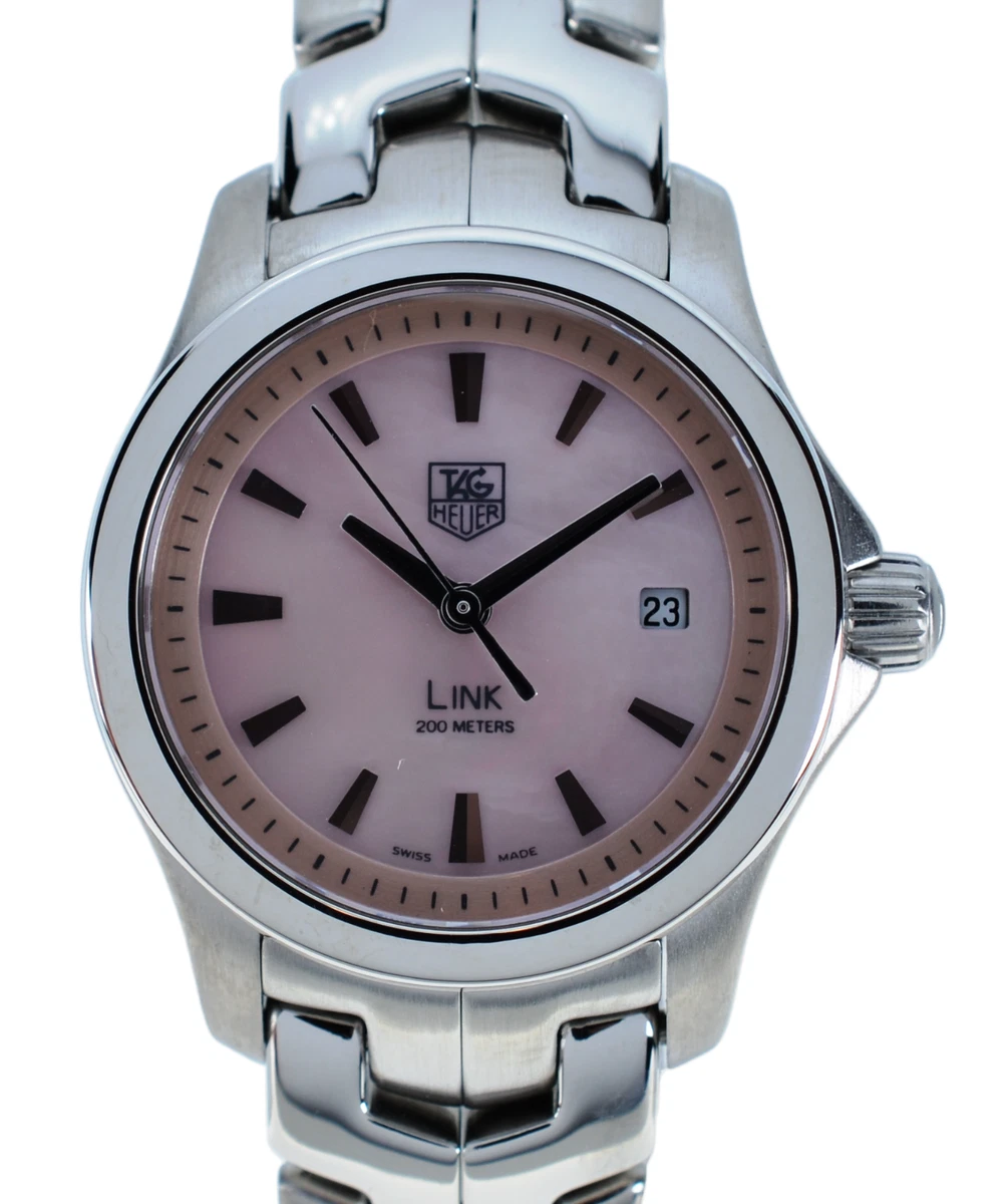 Tag heuer aquaracer ladies pink mother of best sale pearl