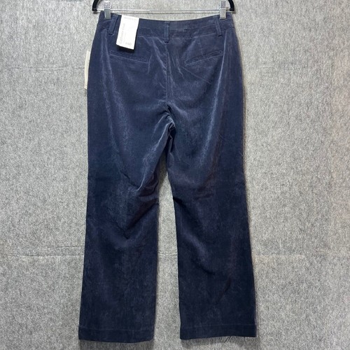 Coldwater Creek Corduroy Pants Trouser Fit Bootcut Relaxed Navy P10 Dark Blue - Picture 8 of 13
