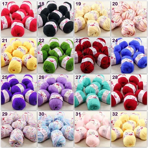 Sale 4BallsX50gr Baby 4Ply Rugs Cashmere Silk Wool hand knitting Crochet Yarn 22 - Picture 18 of 24