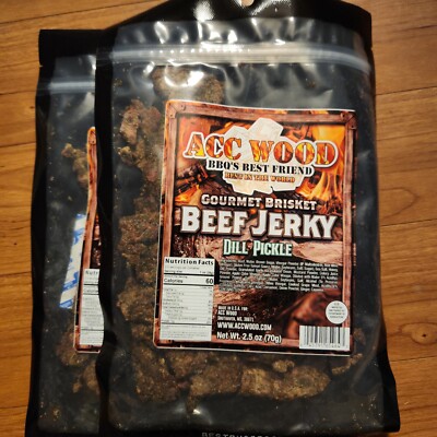 ACC WOOD DILL PICKLE BEEF JERKY 2 bags