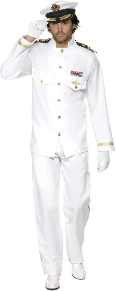 Disfraz de Capitán Smiffys Deluxe, Blanco, L - Talla 42-44 Foto 2 de 3