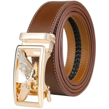 Luxury Soft Leather Belt Men Automatic Buckle Waist Strap for Jeans Waistband