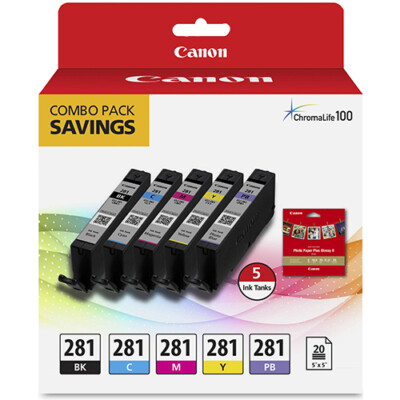 Canon PIXMA TS9120 (2091C006) Standard Yield Ink Combo Pack (BK/C/M/Y ...