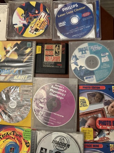 vintage video game lot Computer Software PC Microsoft Sega PlayStation Apple CD - Picture 5 of 22