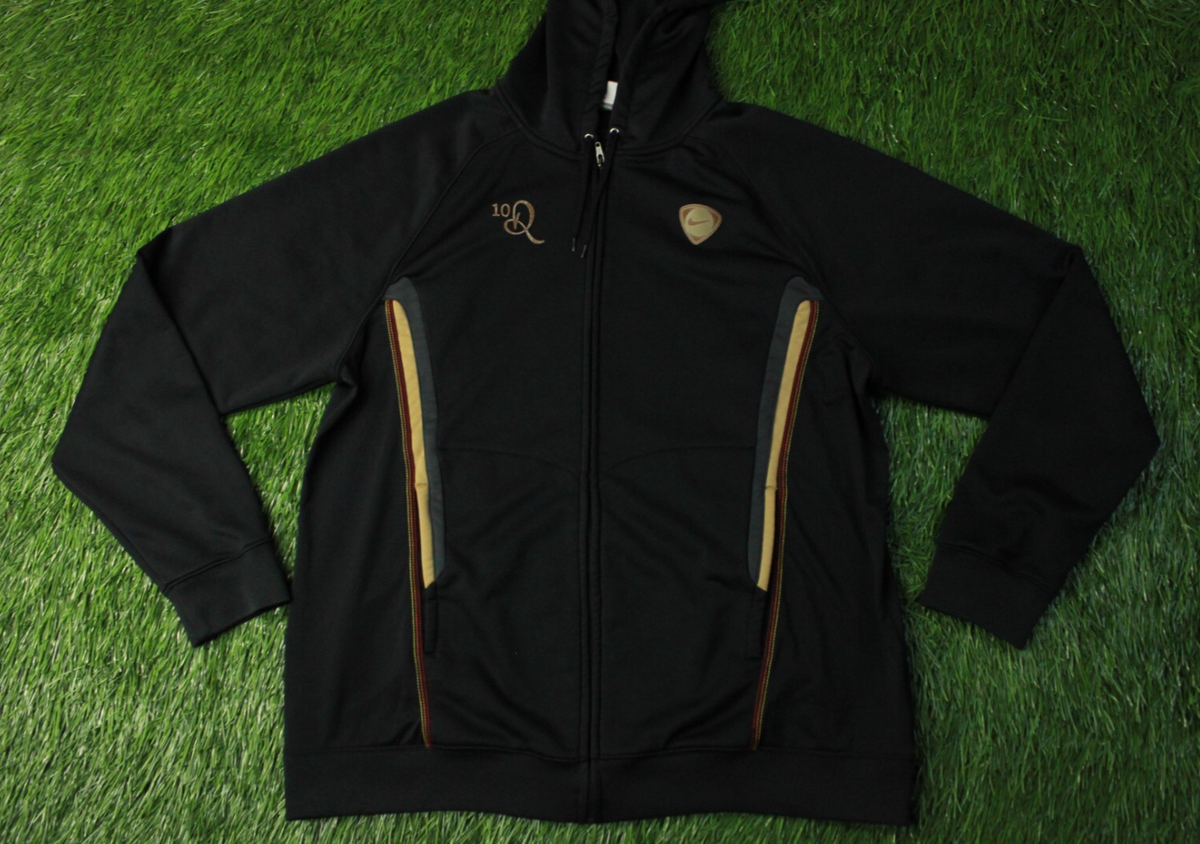 NIKE X RONALDINHO R10 ORIGINAL 2007 FOOTBALL FUL ZIP HOODIE TRACK