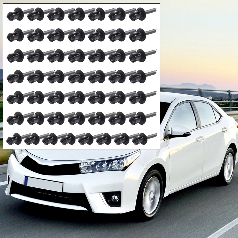 50pcs 5mm Car Push Pin Rivet Trim Clip Panel Retainer Clips Interior Accessories