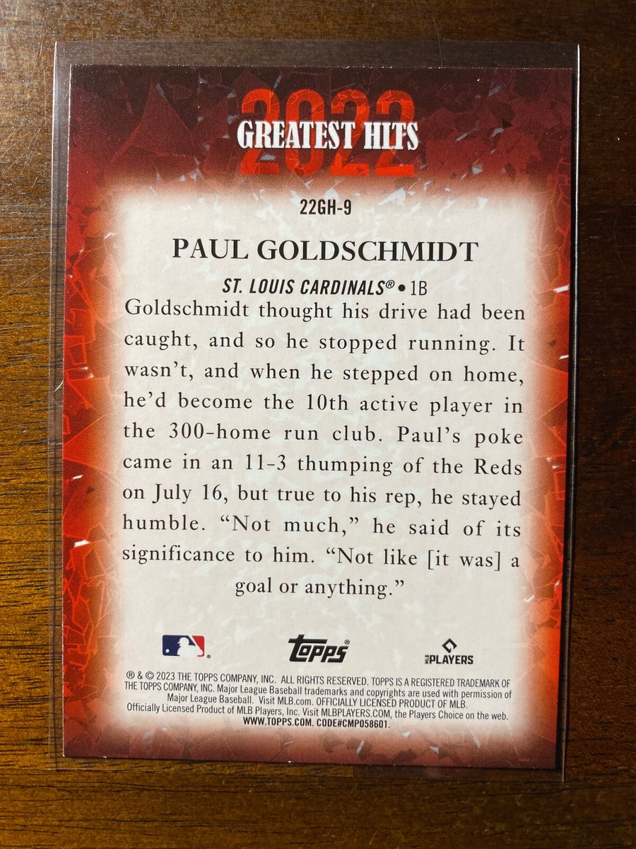 2023 Topps Series 1 Paul Goldschmidt #22GH-9 2022 Greatest