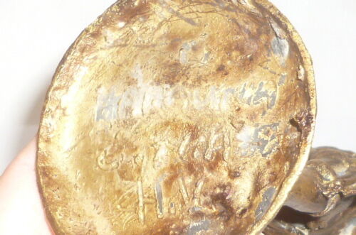 Alte afrikanische ? Bronzefigur Skulptur Afrikaner Bronze bronce Figur Kämpfer ? - Bild 10 von 11