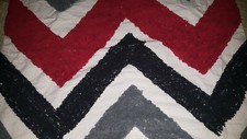 Standard Pillow Sham Red, Blue And Gray Textered New