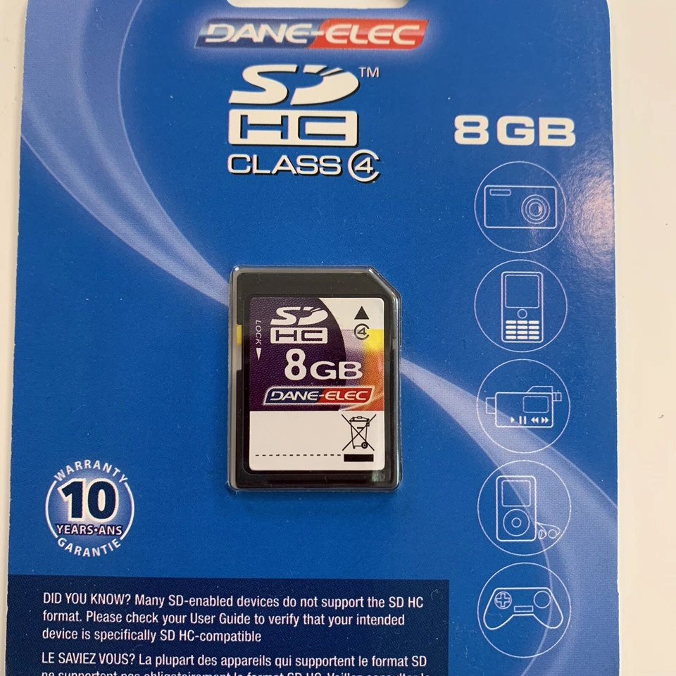 8 GB MicroSD Card HC Class 4 - New In Packaging 10 Year Warranty - Image 2 of 2