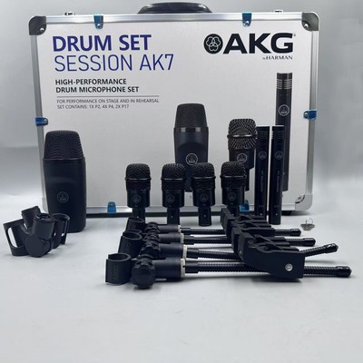 New Drum AKG Set Session I Microphone Kit P2 P17 x2 P4 x4 Hard Mic Travel Case