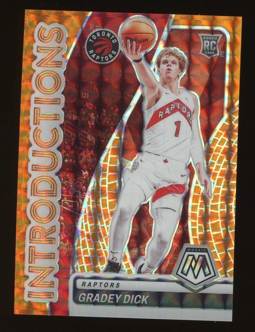 2023-24 Panini Mosaic Introductions Orange Prizm #6 Gradey Dick RC Rookie /49