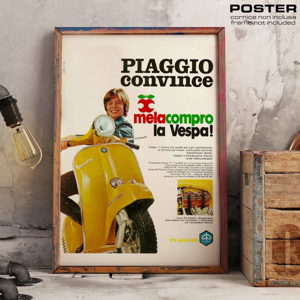 Piaggio W La Vespa Due Vintage Vespa 'Melacompro La Vespa' 50