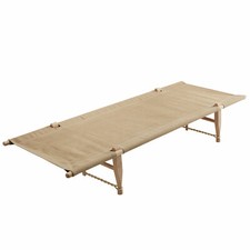 Nordisk Marselis Wooden Bed Feldbett Campingbett Retrostil Holz Bett Beige Braun