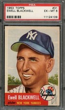 BB - 1953 Topps - #31 - Ewell Blackwell - PSA 6 - EX-MT