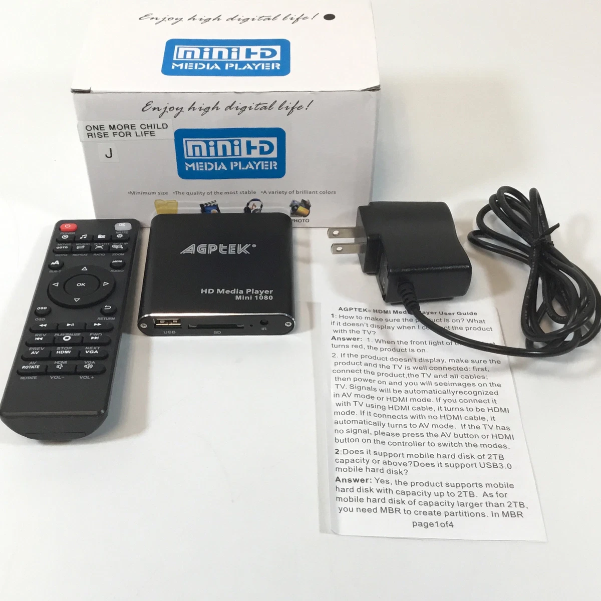 送料込 AGPTEK HDMIメディアプレーヤー 家電・スマホ・カメラ