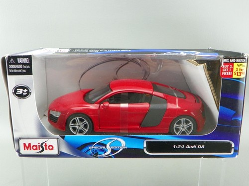 Maisto 2009 Special Edition 1/24 Scale Diecast Red Audi R8 Model Sports Car New