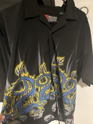 vtg dragon button shirt