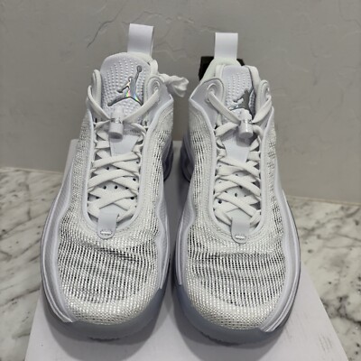 Nike Air Jordan XXXVI 36 Low Pure Money White-Metallic Silver Sz