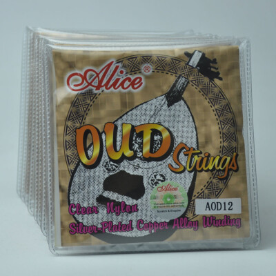 10 Sets AOD12 Strings for 12-string OUD Clear Nylon Silver Plated Copper Alloy
