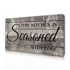 Rustic Kitchen Decorations Wall Art, Farmhouse Kitchen Decor-This Kitchen Is Sea