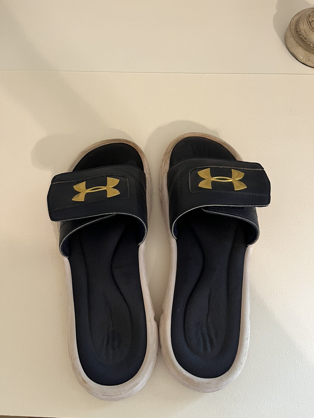 PANTOFOLA D’ORO Pantofole con slide in schiuma Under Armour 4D oro blu taglia 9 5 regolabili