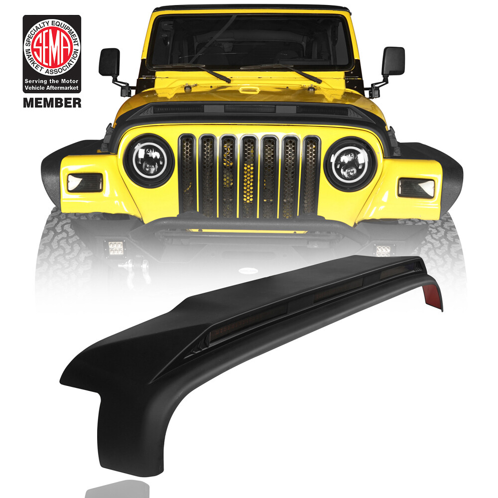 For 1997-2006 Jeep Wrangler TJ Front Hood Lightshield Bug