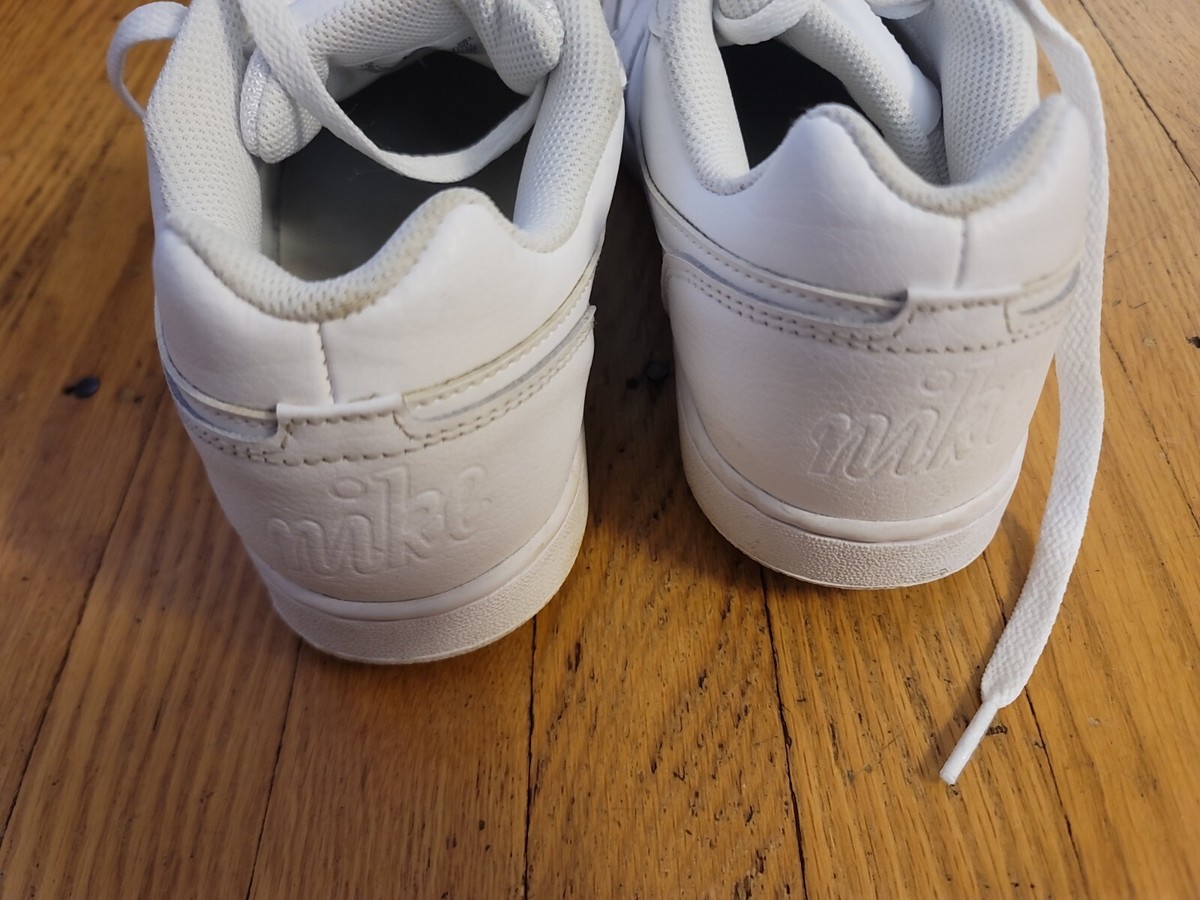 Nike Ebernon Low Casual Shoes Triple White AQ1775-100 Size Pre-owned