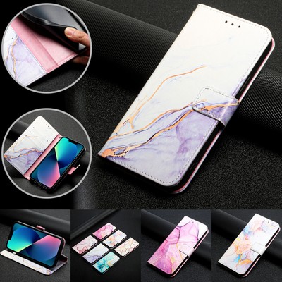 Für Xiaomi Note 11S 11i 10 9 11 Pro Retro Marmor PU Leder Wallet Case Handyhülle