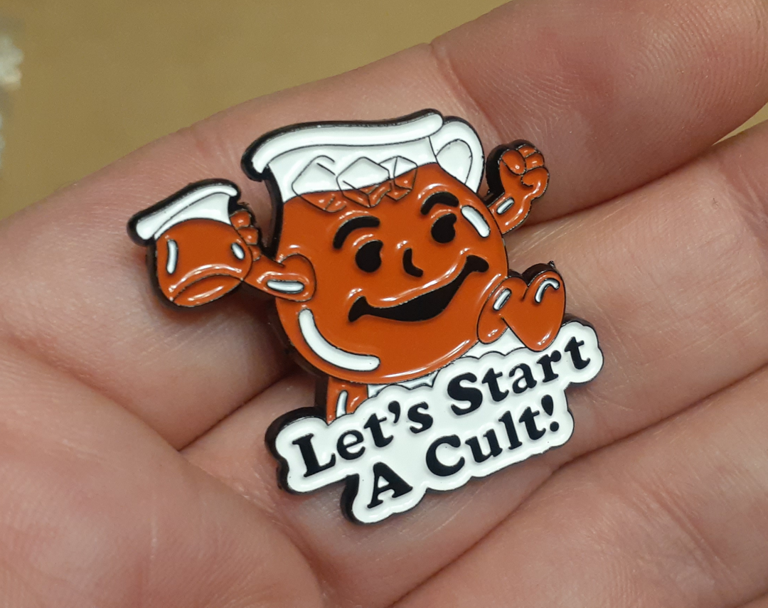 LET'S START A CULT Lapel Pin drink the Kool-Aid man pitcher OH
