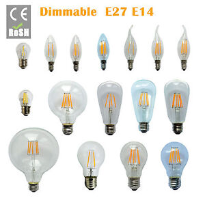 E14 E27 B22 12W EDISON Retro Filament LED Bulb Candle Light Spot Lamp Dimmable
