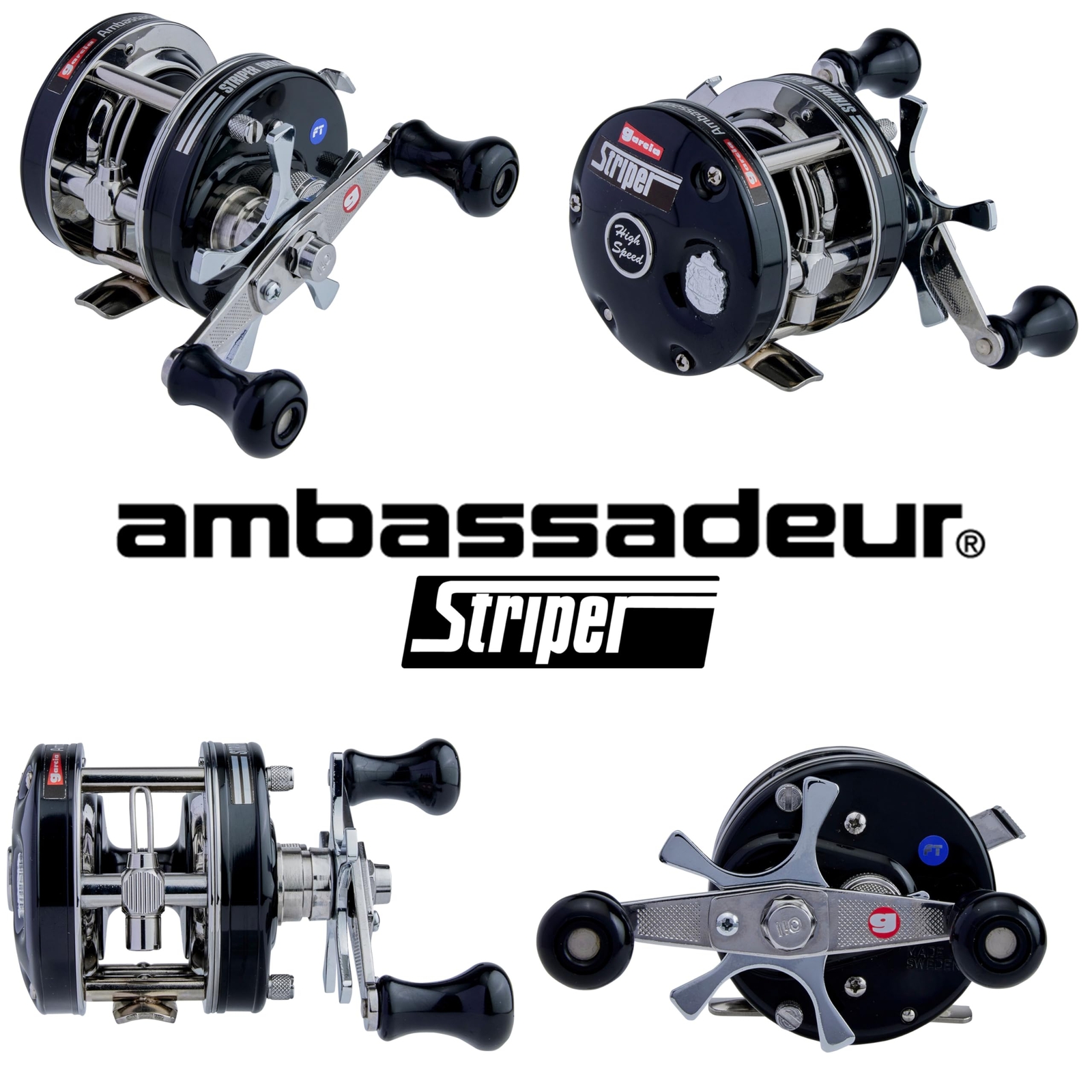 Abu Garcia AMB.4501 Striper Black Striper Black Left Hand