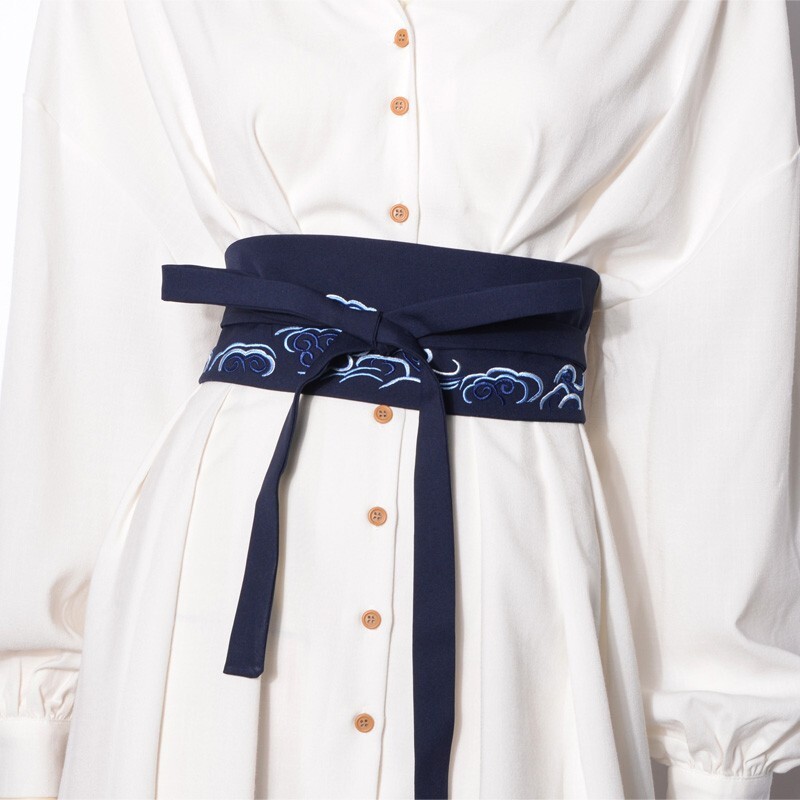 Women's Chinese-style embroidered Obi belt unisex Hanfu