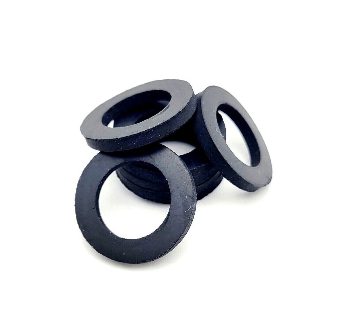PATIKIL 50-Pack 1/4" Flat Washers – 5/16" ID X 5/8" OD, 304 Stainless Steel With Black Electroplating For Screws & Bolts