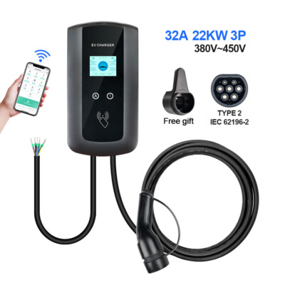 Typ2 22kw 32a Fahrzeug Ladegerät Wallbox Ev Ladestation 2024 Neu