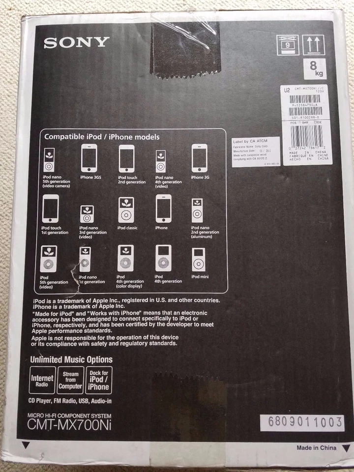 Sony CMTMX700NI Music System and Wi-Fi Internet Radio (Discontinued) - Image 4 of 4