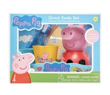 Peppa Pig Travel Toothbrush, Holder  Rinse Cup Great Smile Set.