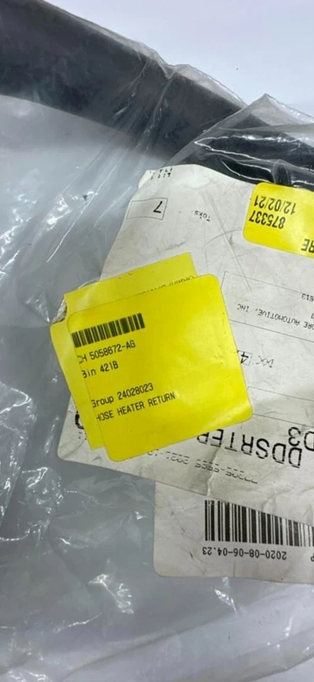 Nueva manguera de retorno de calefacción genuina Mopar 5058672AG 2006-2009 Chrysler PT Cruiser Foto 2 de 2