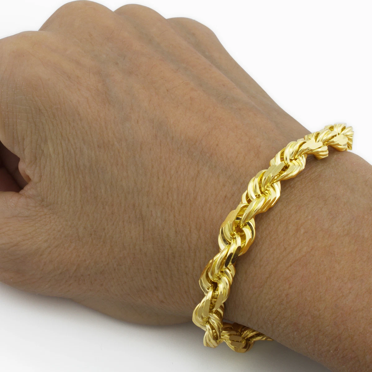 Thick gold rope best sale bracelet