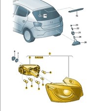 Original Schlussleuchte Nebelschlussleuchte links Seat Ibiza 6J3945095N Neu