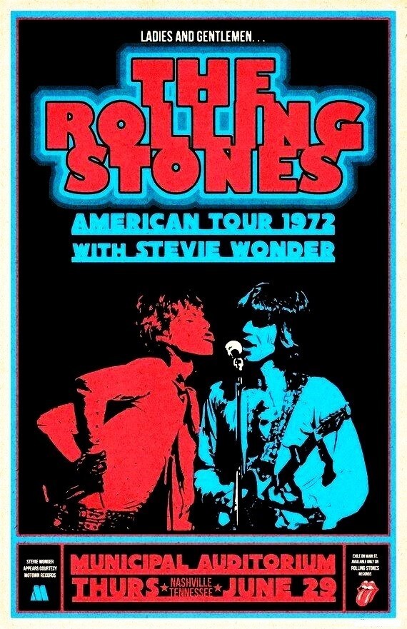 ROLLING STONESポスター 1972 THE ROLLING STONES CONCERT POSTER WALL ART PRINT SIZE