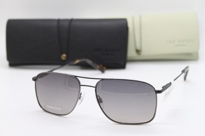 NEW TED BAKER TMS175 DGN GUNMETAL POLARIZED AUTHENTIC SUNGLASSES W/CASE 59-17