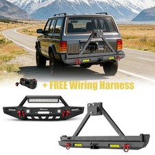 Aaiwa For 1984-2001 Jeep Cherokee Xj Front Rear Bumper Wwinch Plate Lights
