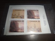 canada set of 4 inscription corner blocks of 4 scott #852a mint never hinged