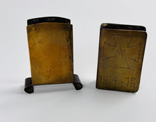 WW1 Vesta Koffer Messing Wehrmacht Grabenkunst M/Box Halter Vor Verdun Eisernes Kreuz