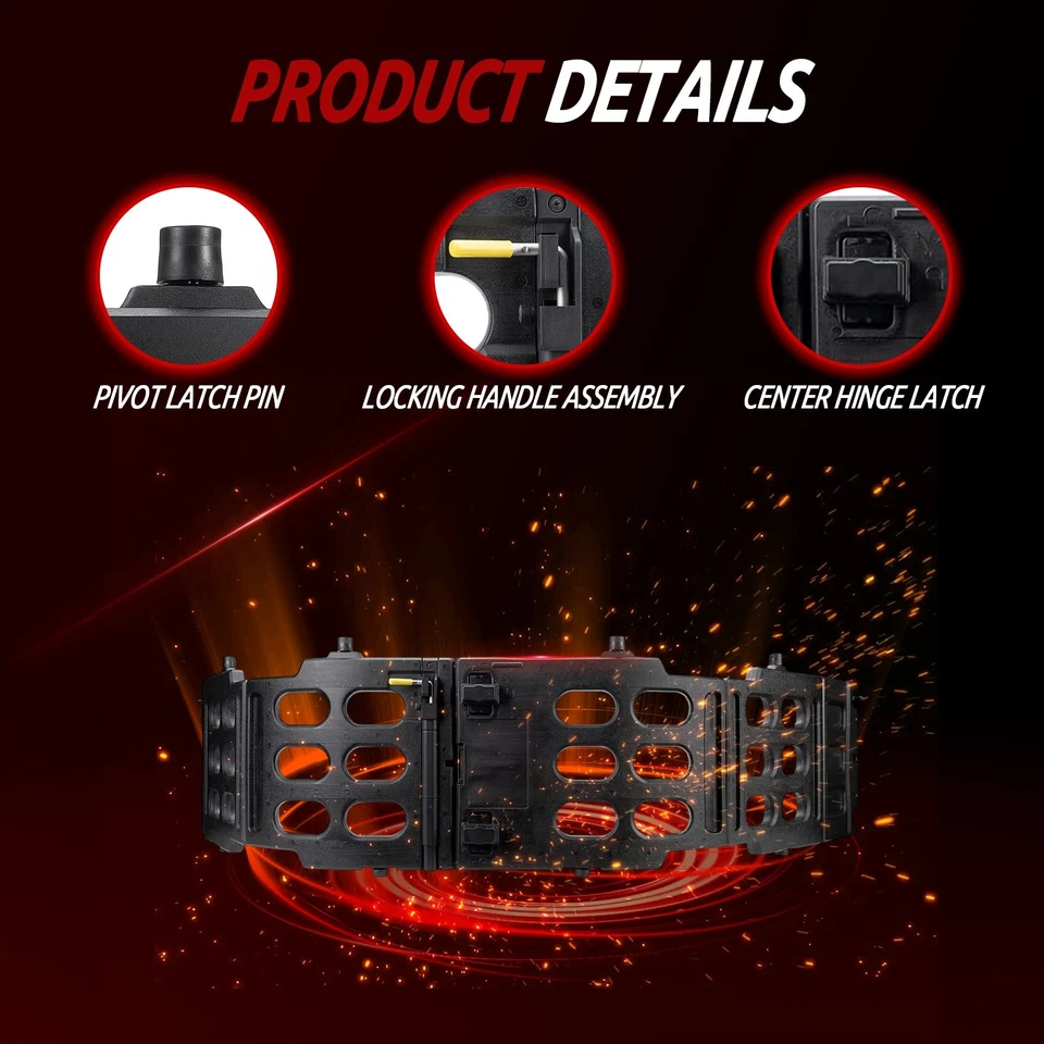 Stowable Bed Extender Kit Fits Ford F-150 2009-2014 Pickup Black Styleside Only - Image 3 of 4