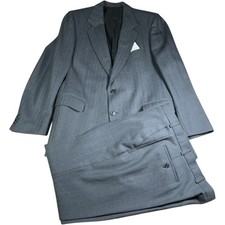Magee Tailored Pure New Wool Charcoal Grey Suit 40 Chest 36 Waist 31 Leg UK Made